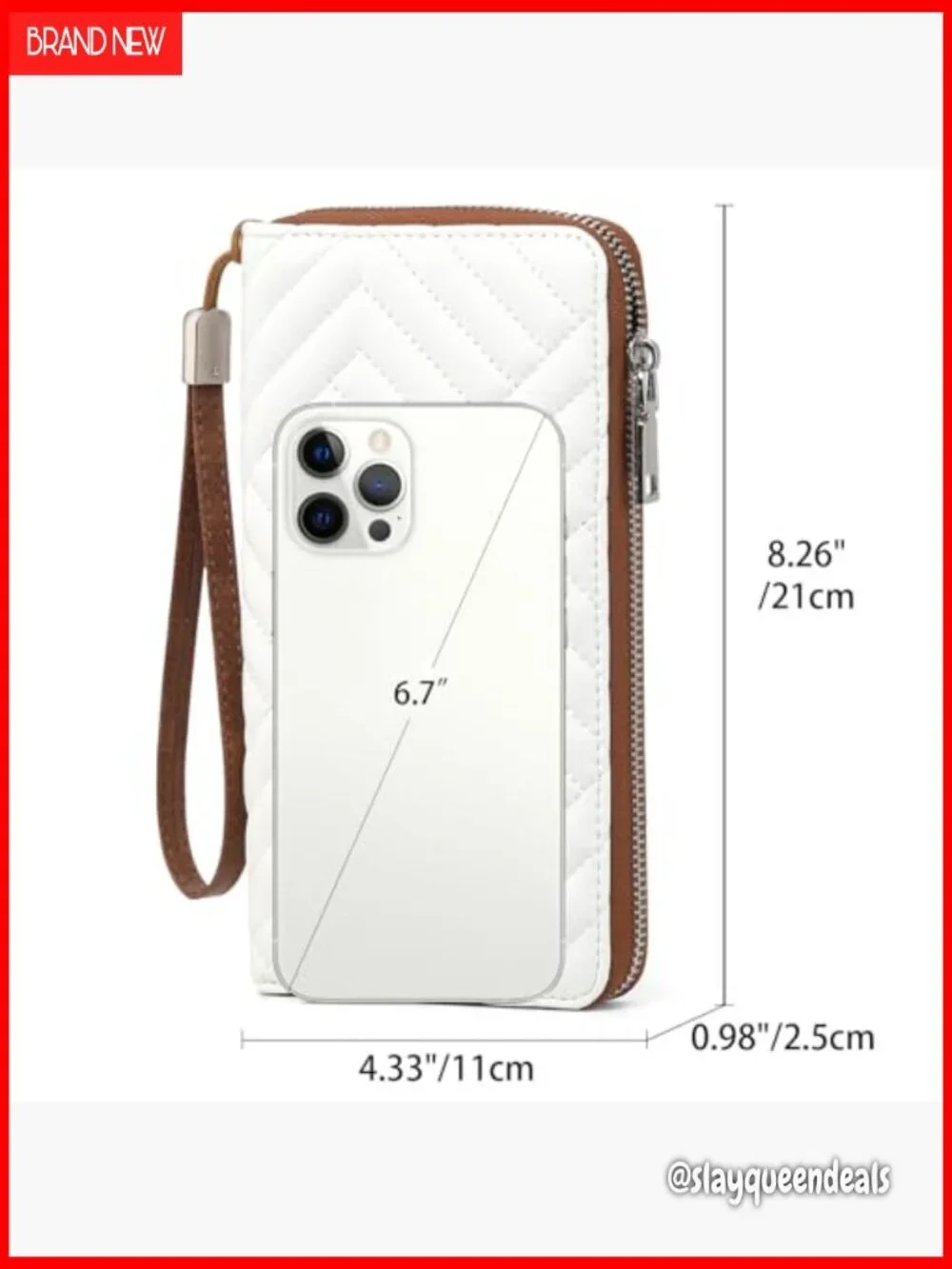 Large Capacity Vegan Leather RFID Blocking Wallet with Wristlet
